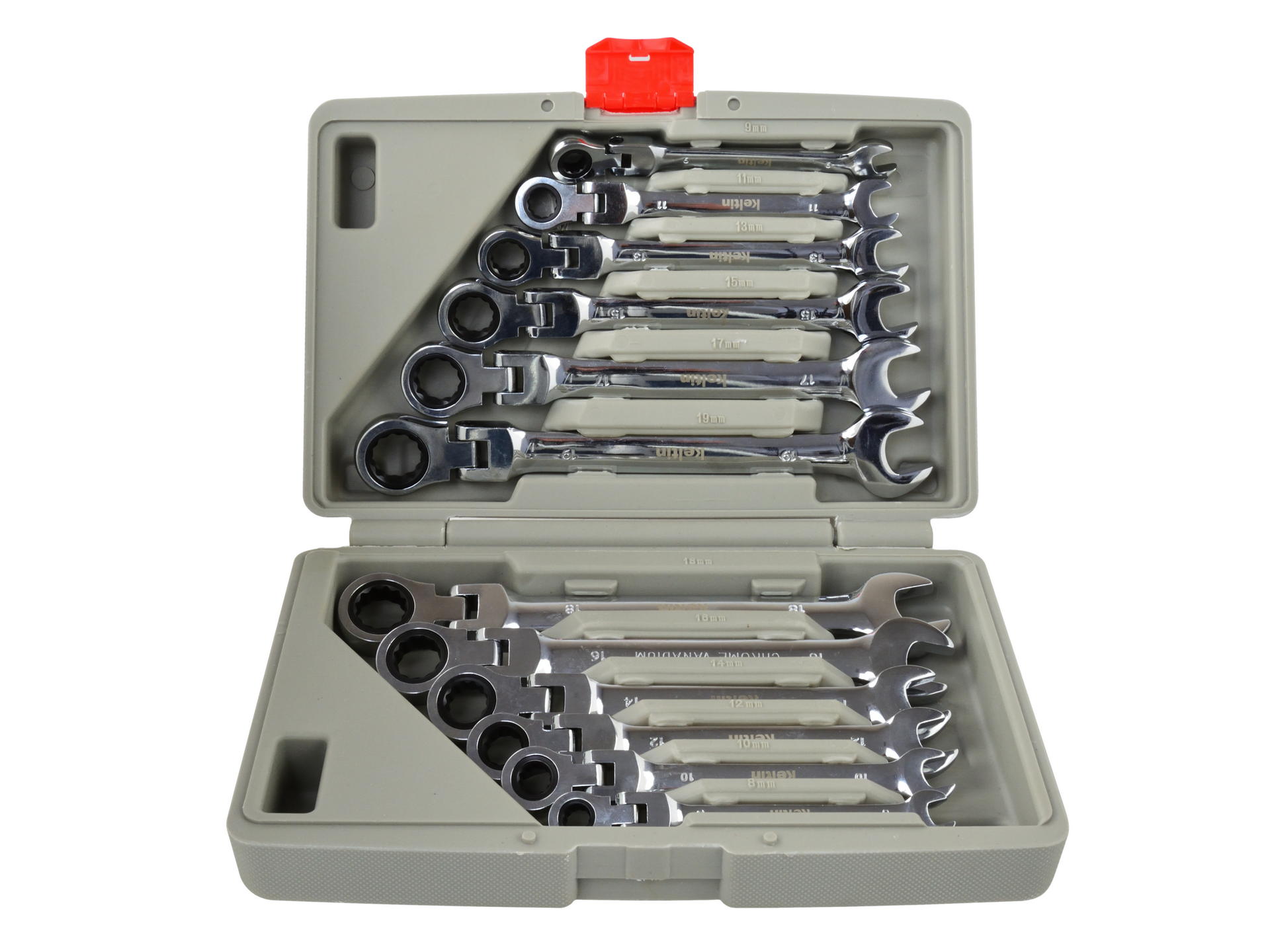 Reversible Ratcheting Wrench Set 8-19mm 12pcs