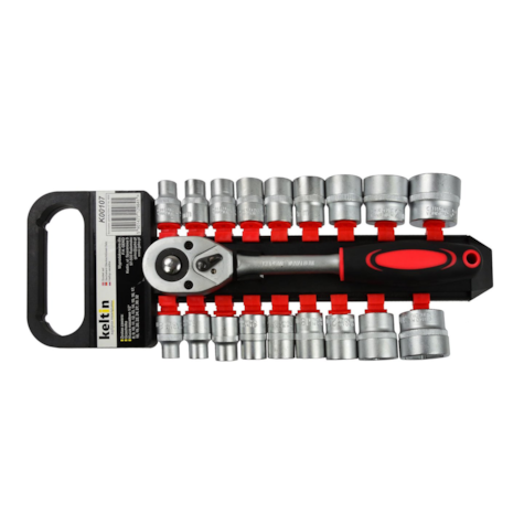 19pcs of sockets 8-32mm with ratchet