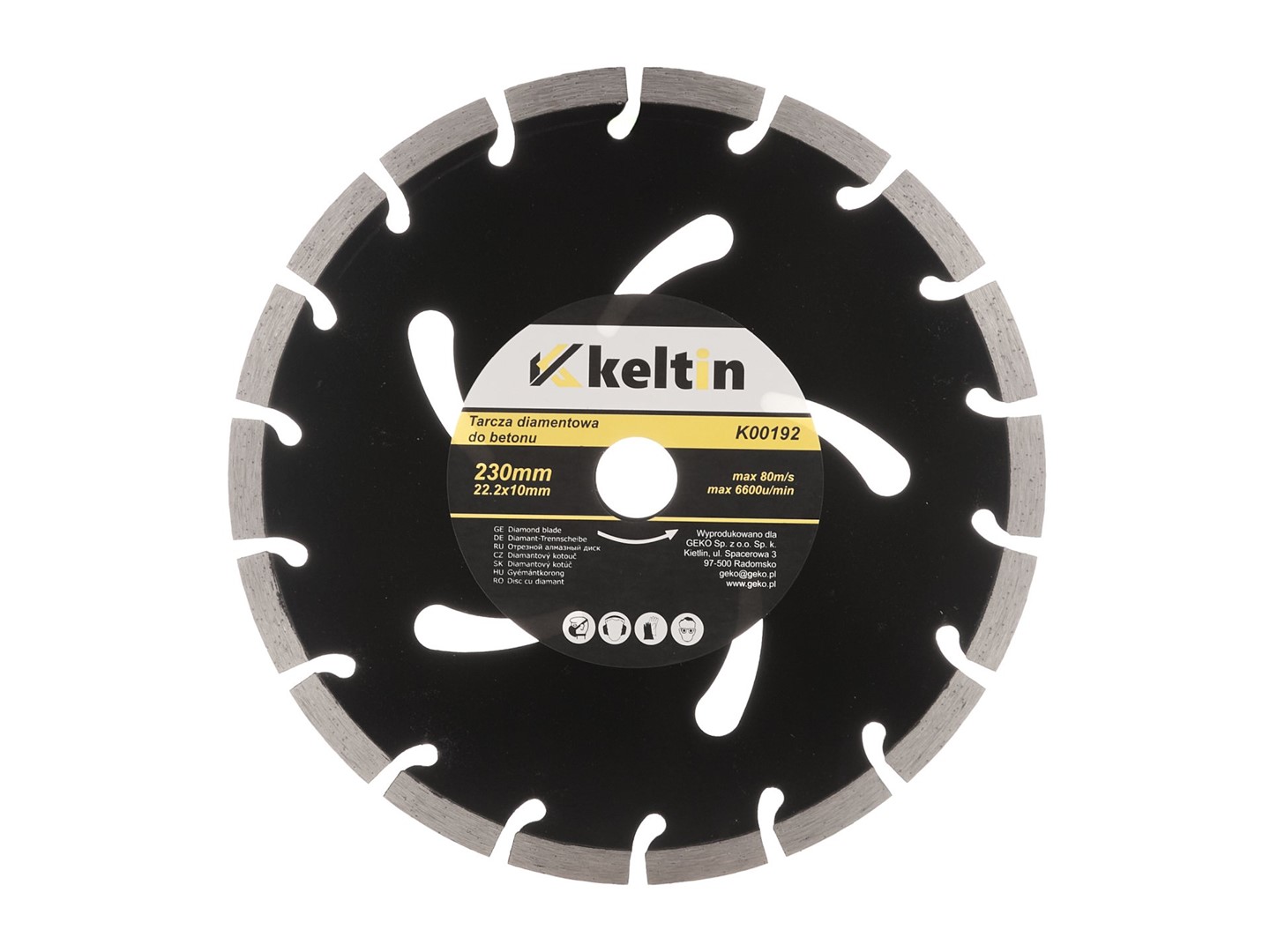 Segmented diamond blade 230x22,2x10mm /black/