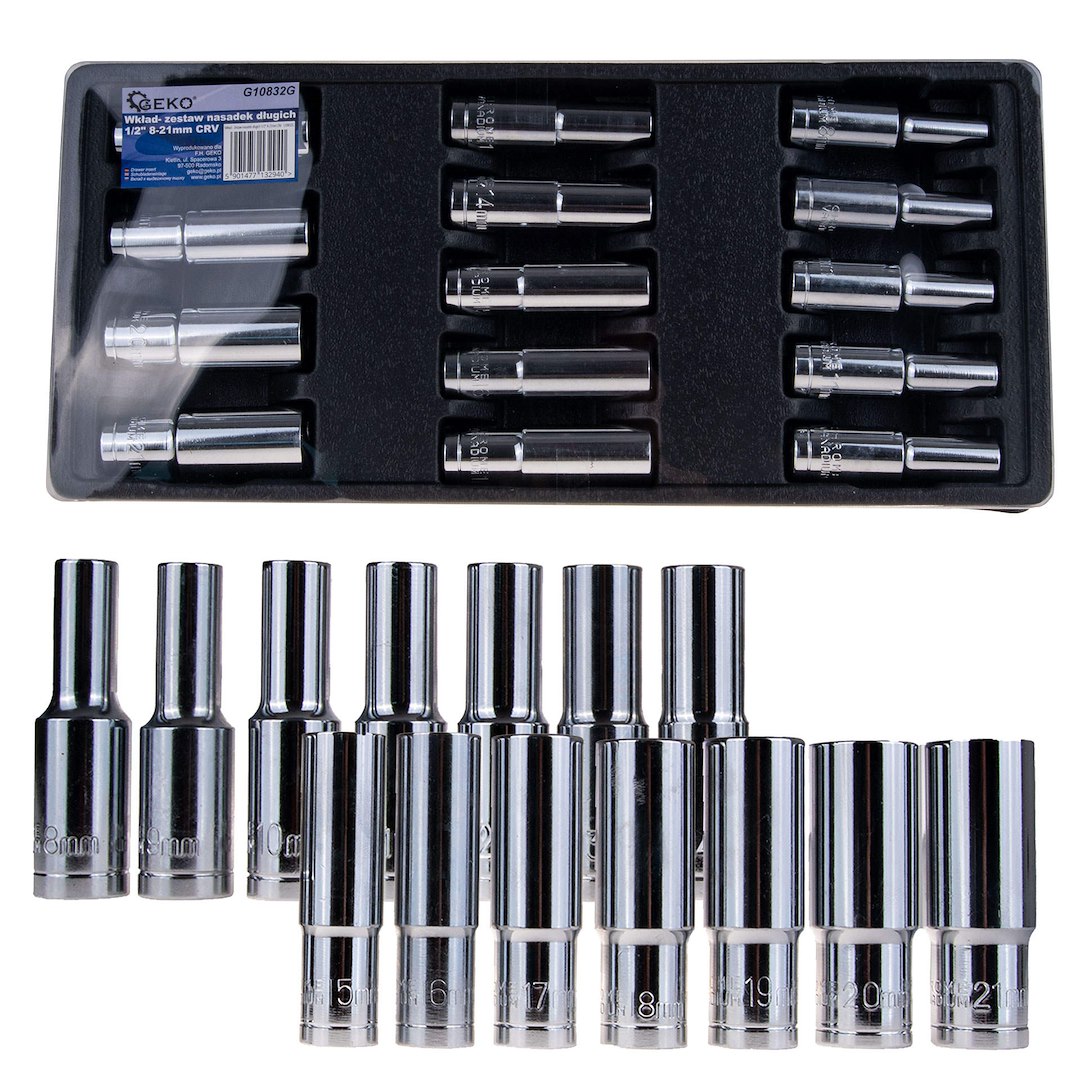 Vložka - Sada dlhých nástrčných 1/2" 8-21 mm CRV (5)
