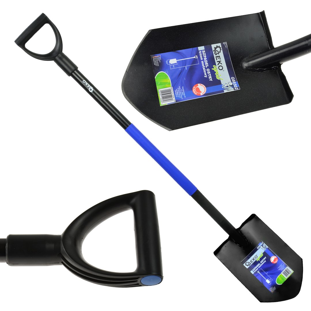 Pointed Digging Shovel with Steel D-Handle