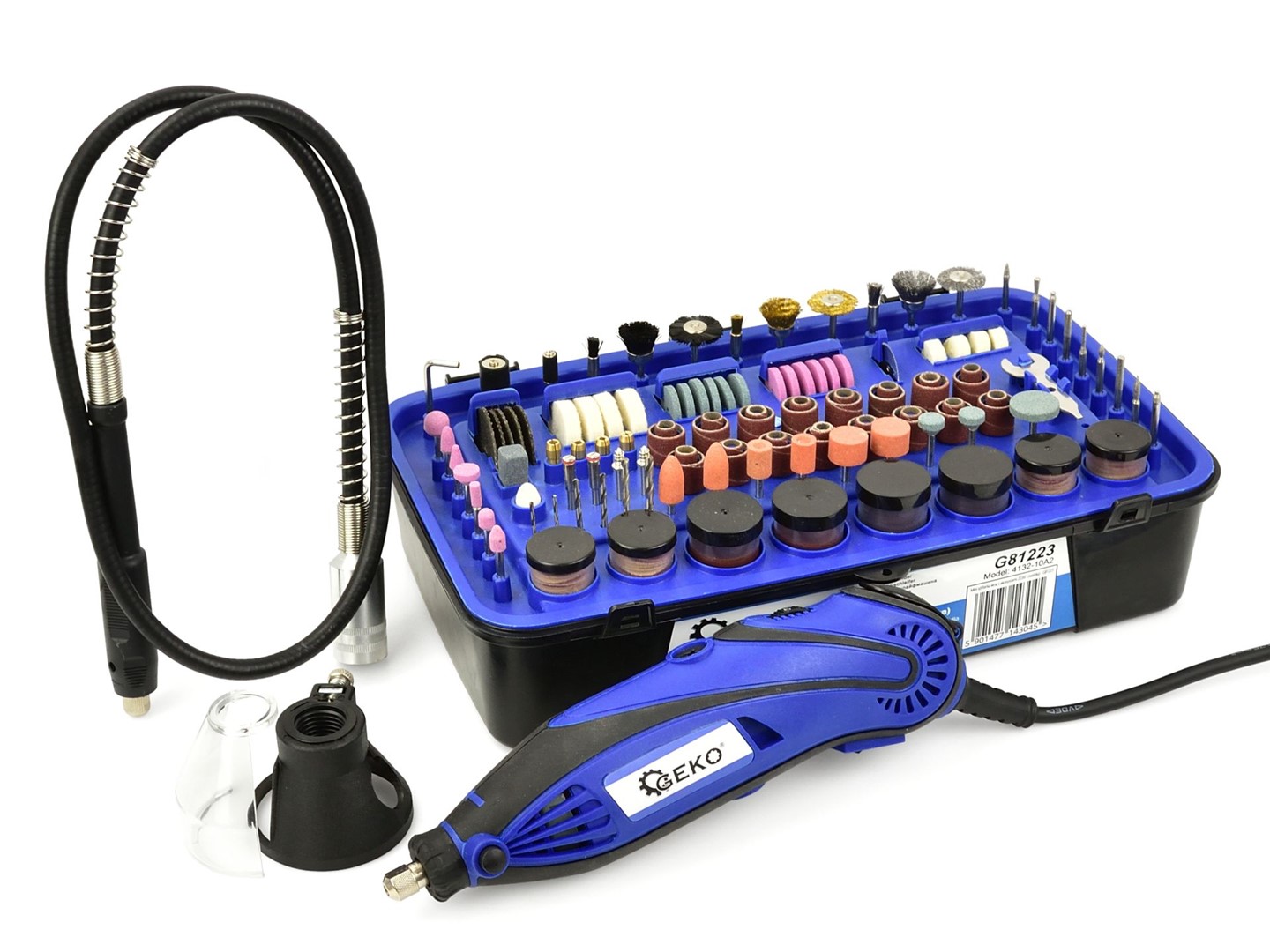 Rotary Tool with Flex Shaft and Accessories Assortment 222 pcs