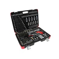 TVARDY Mechanics Tools Set Polished Chrome 216 pcs 1/2  3/8  & 1/4  Drive