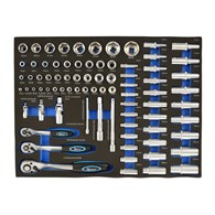 80pcs Socket Set 1/4  & 1/2 