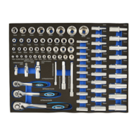 80pcs Socket Set 1/4  & 1/2 