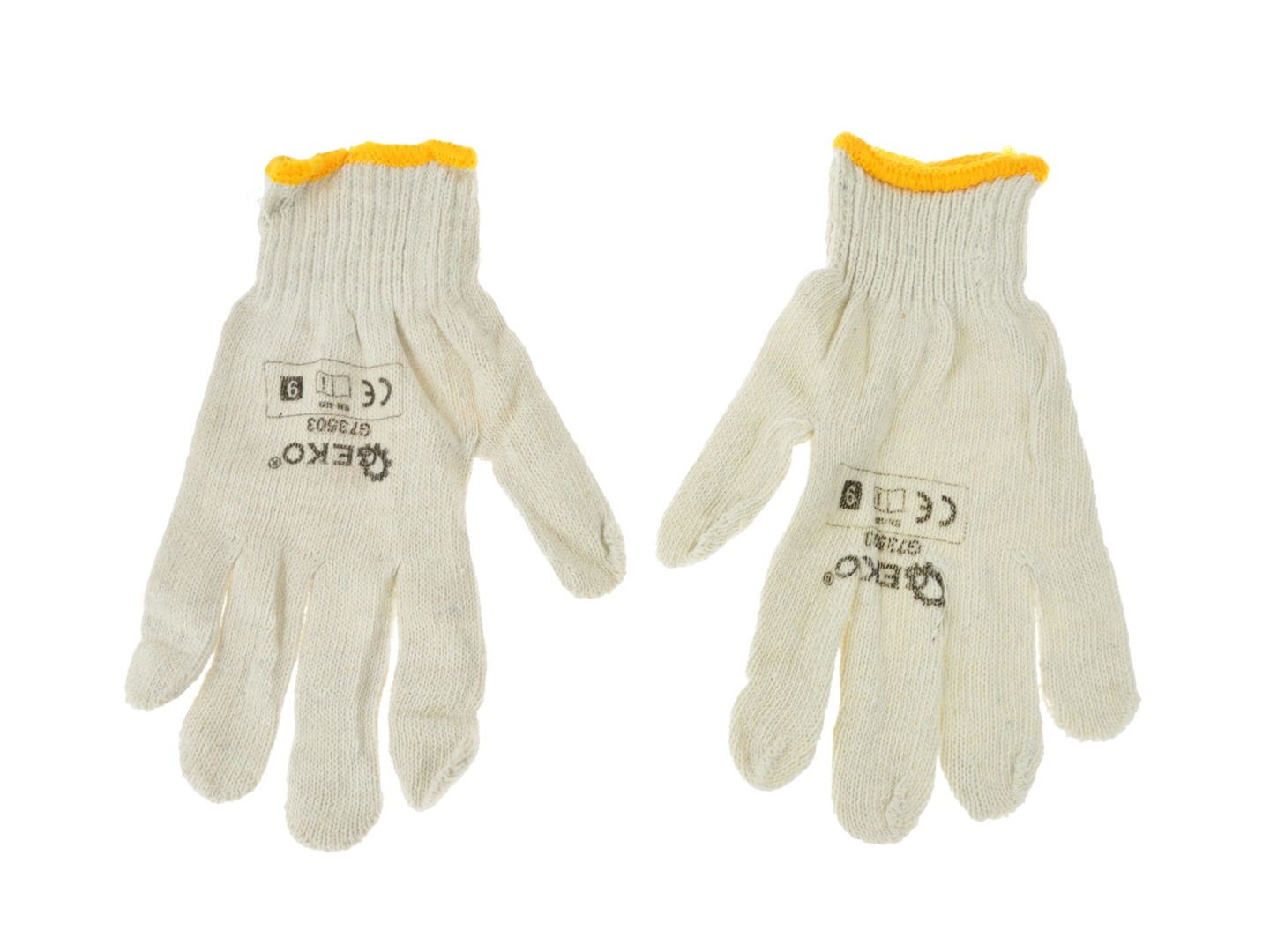 Natural white cotton glove