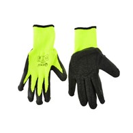 Acrylic liner crinkle latex coated glove for winter GREEN size: 8