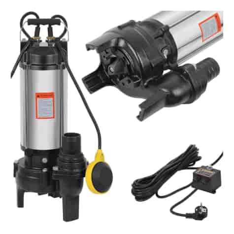 Sewage pump with knife and float switch 1.1KW