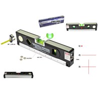 Multipurpose Laser Level with 1.5m Measure Tape Ruler