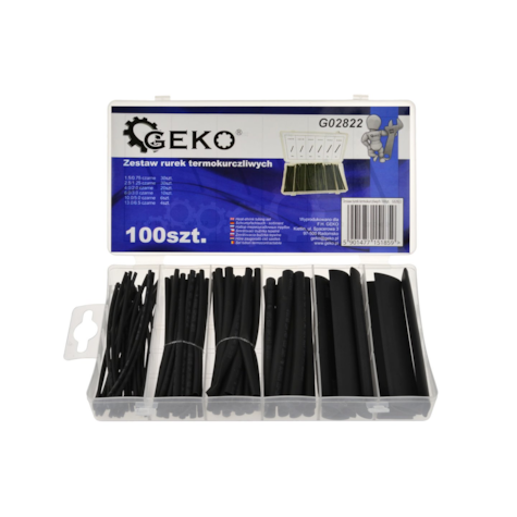 Assorted Heat Shrink Tubing Kit Black 100pcs