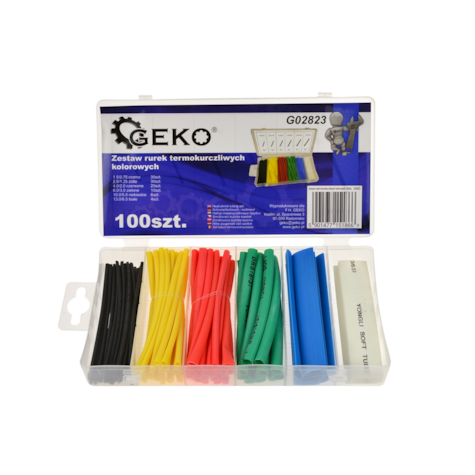 Zestaw rurek termokurczliwych kolorowych 100szt. (20/100)
