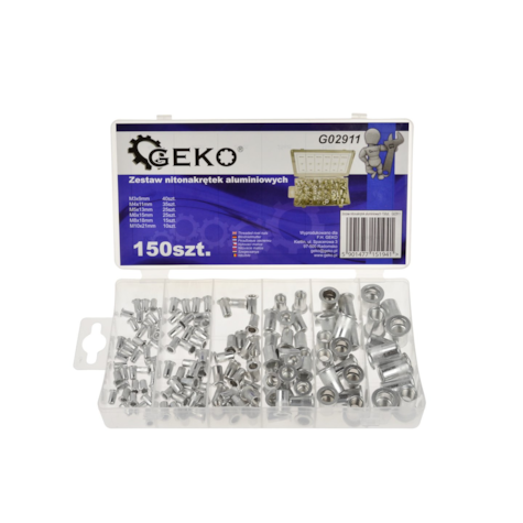 Zestaw nitonakrętek aluminiowych 150szt.(20)