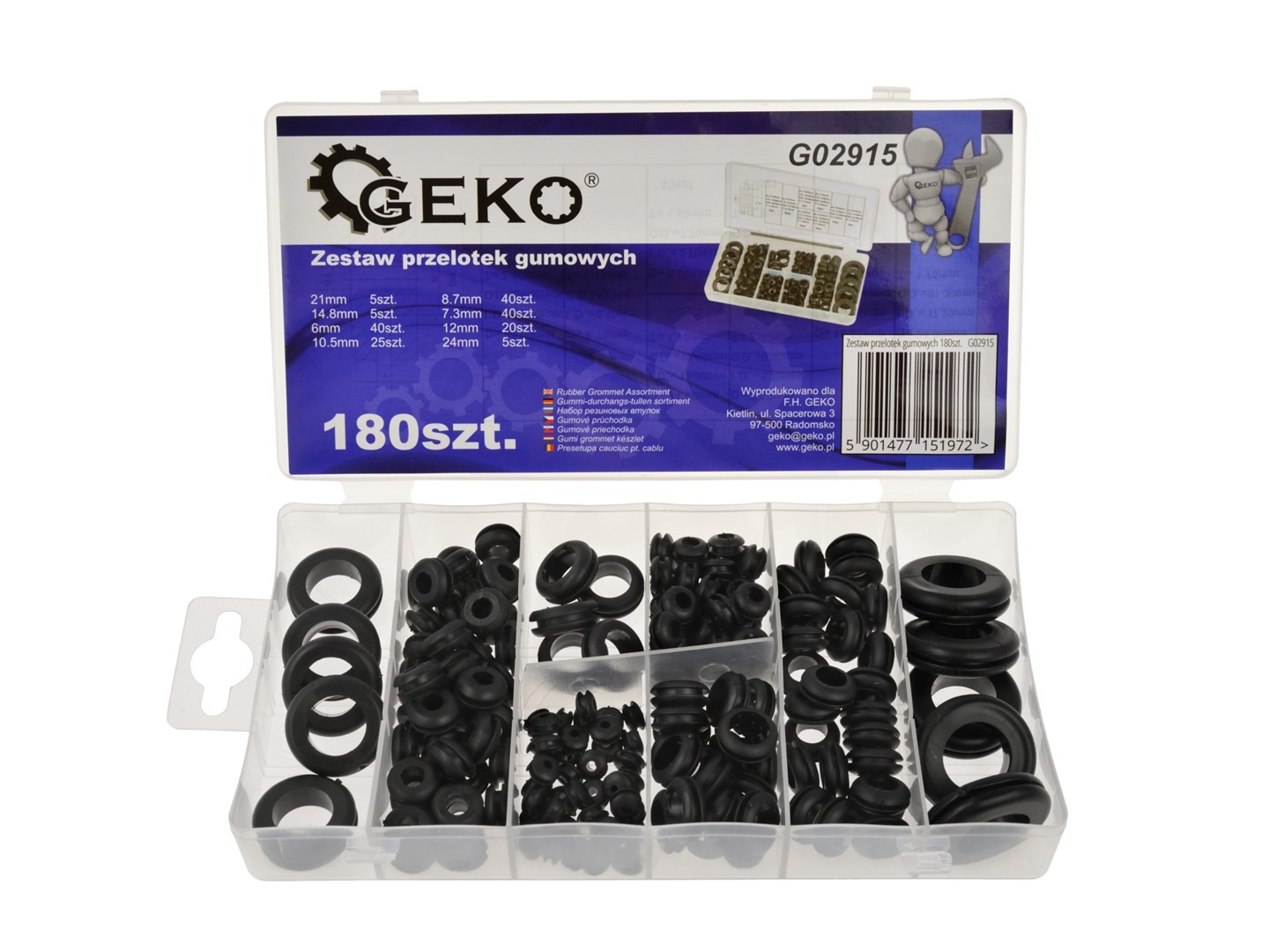 180pcs Rubber Grommets Assortment Set