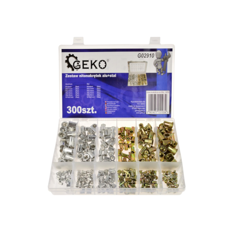 Zestaw nitonakrętek alu+stal 300szt.(20)