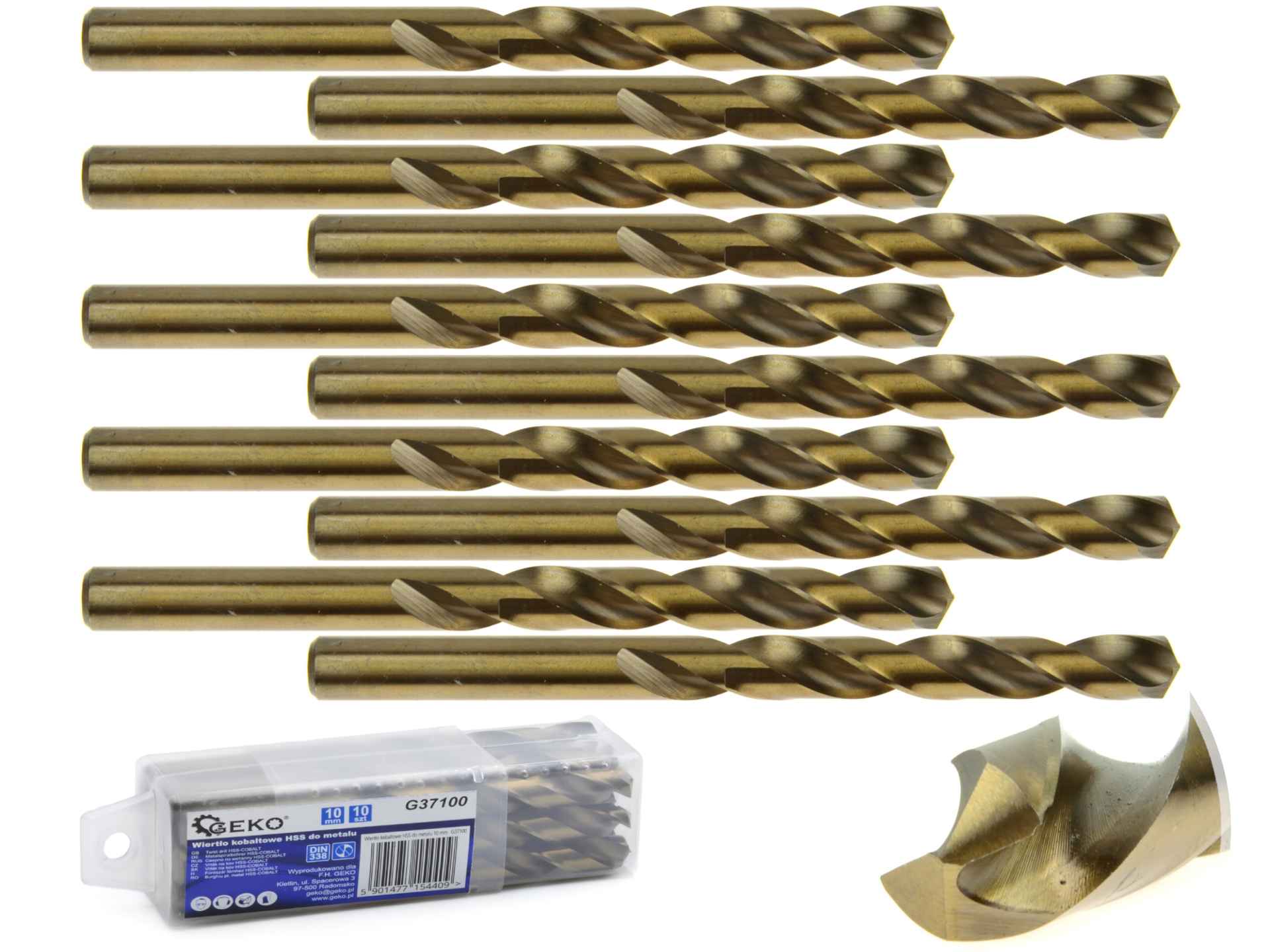 HSS twist drill for metal with cobalt 10 mm