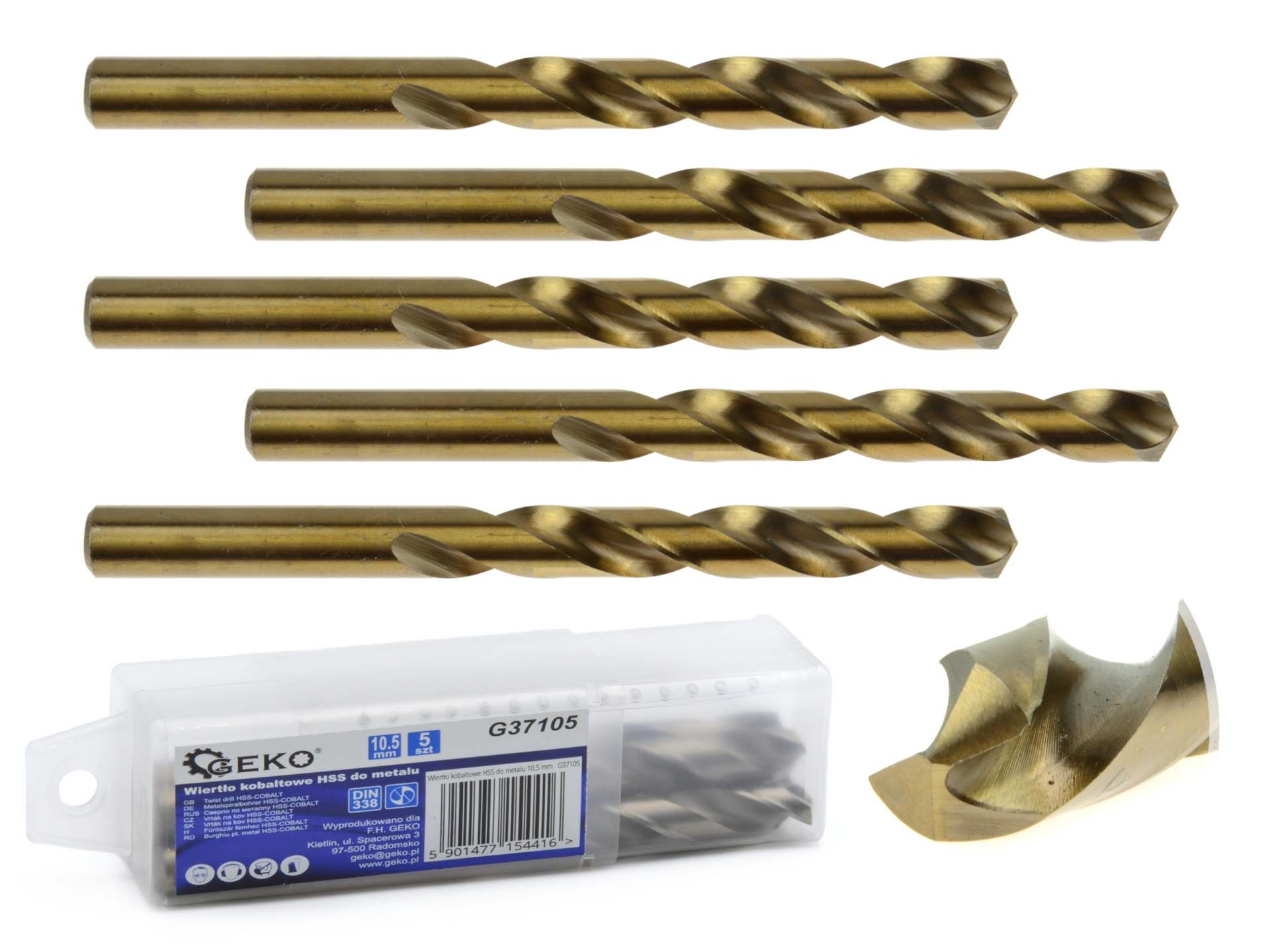 HSS twist drill for metal with cobalt 10,5 mm