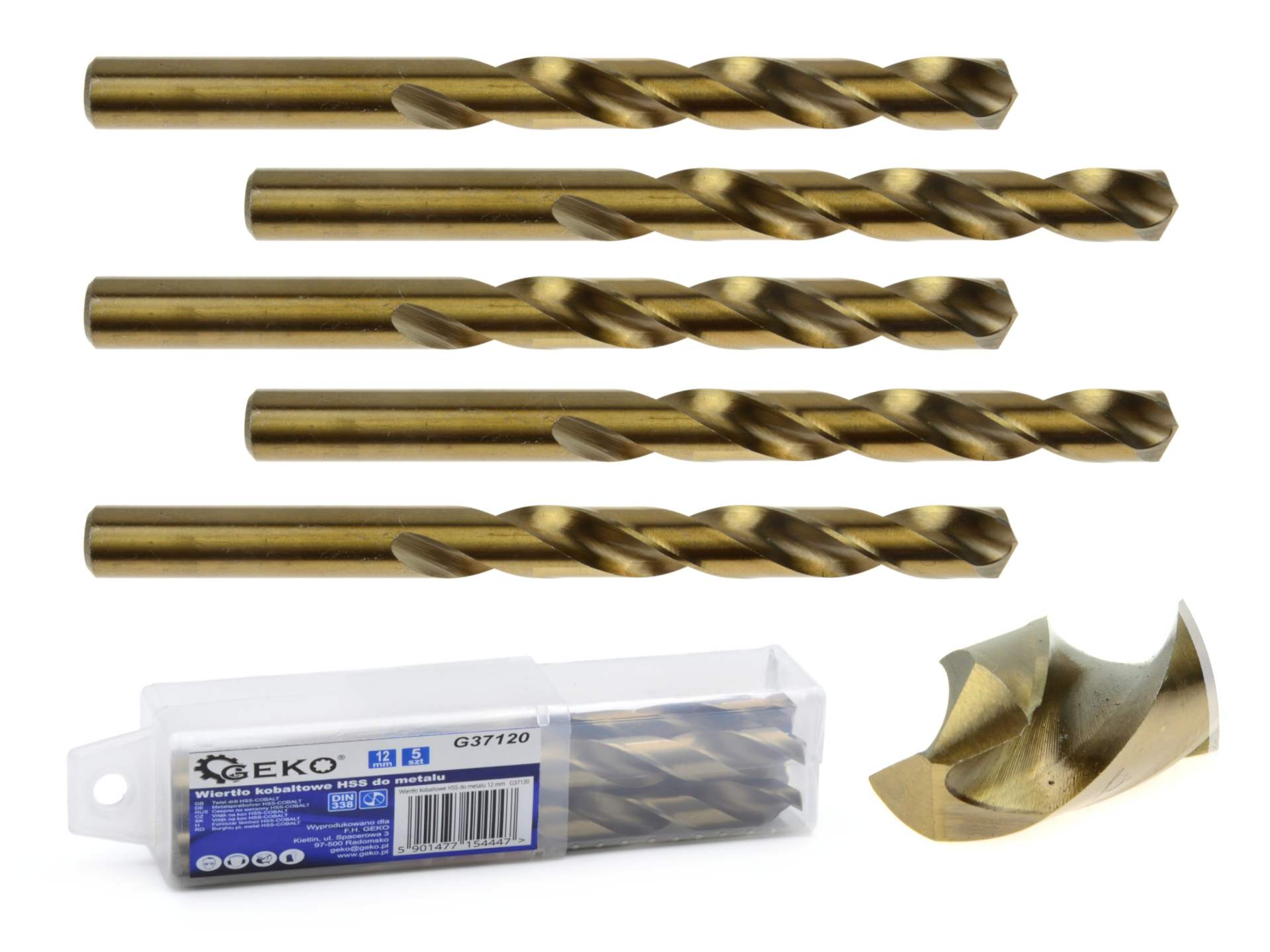 HSS twist drill for metal with cobalt 12 mm