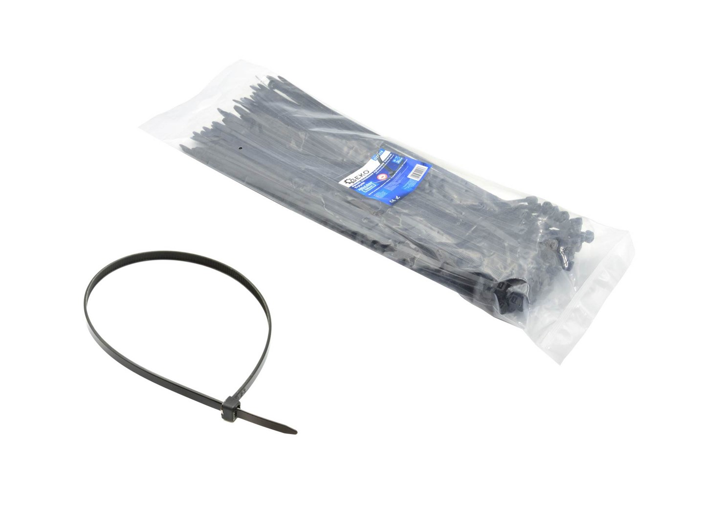 380x4.8mm nylon cables, black colour with UV filter (100pcs)