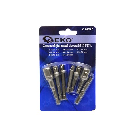 8pc Set Socket Bit Extension Hex Shank