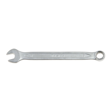 Klucz płasko-oczkowy satynowany 6mm CRV - CS DIN3113A (10/250)