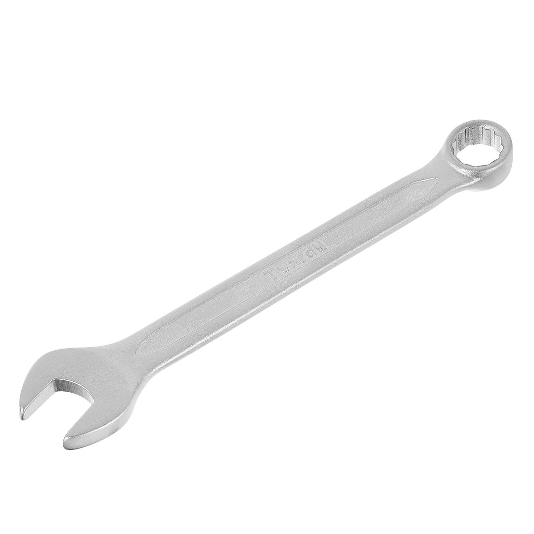 Combination spanner, satin, CRV, Cold stamped 16mm