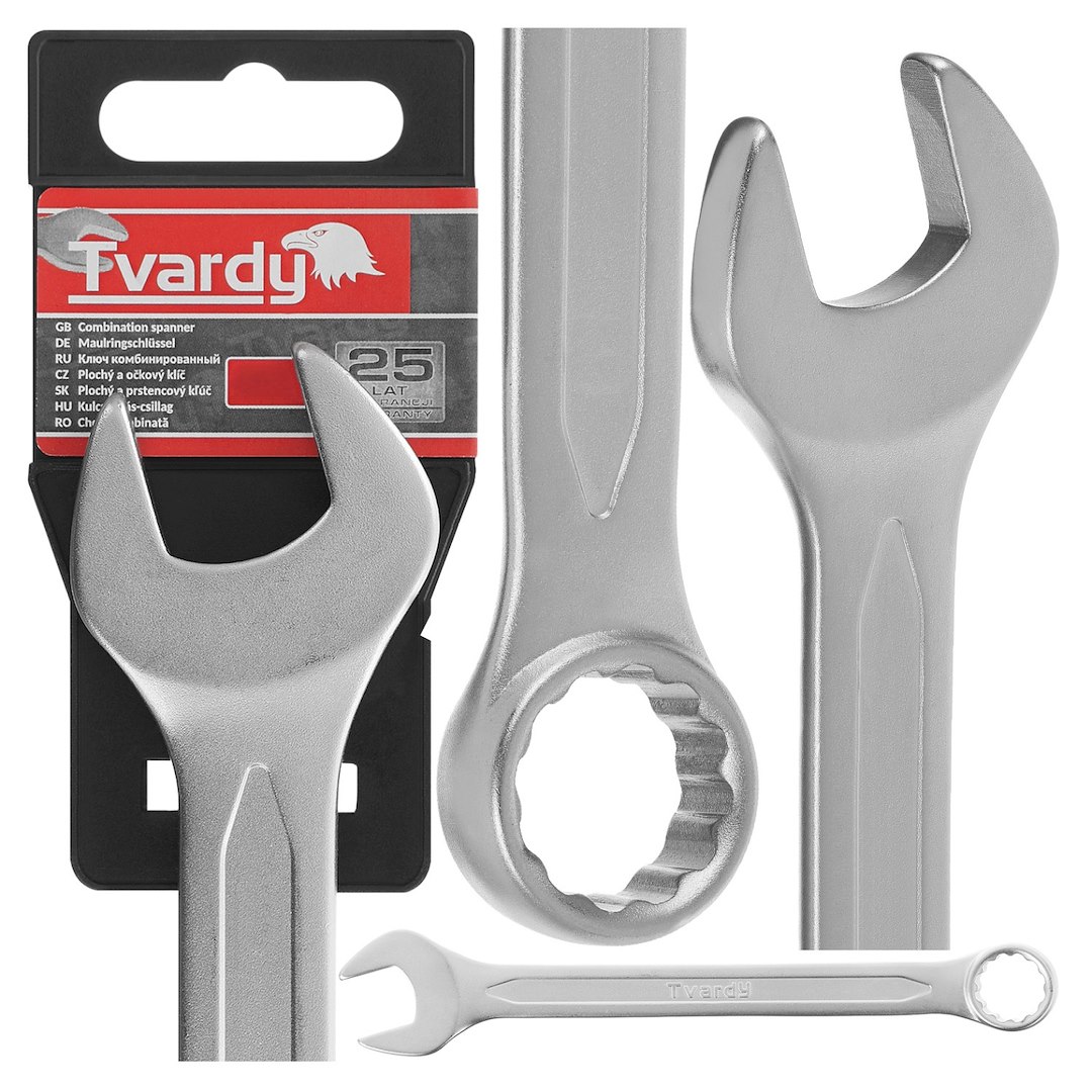Combination spanner, satin, CRV, Cold stamped 20mm