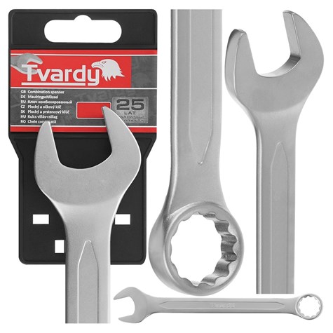 Klucz płasko-oczkowy satynowany 22mm CRV - CS DIN3113A (10/60)