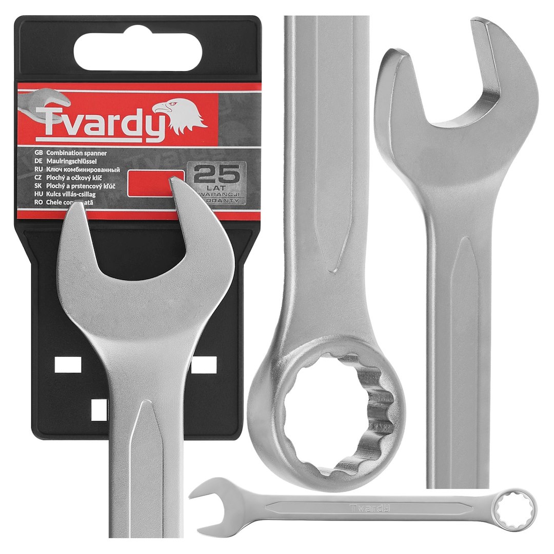 Combination spanner, satin, CRV, Cold stamped 23mm