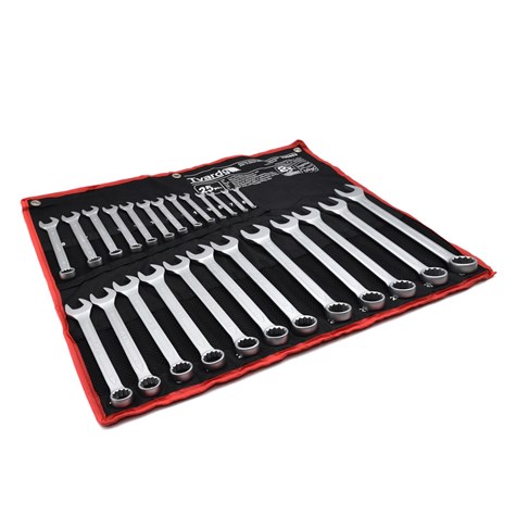 25pcs Combination spanner set  6-32mm, satin, CRV, Cold stamped