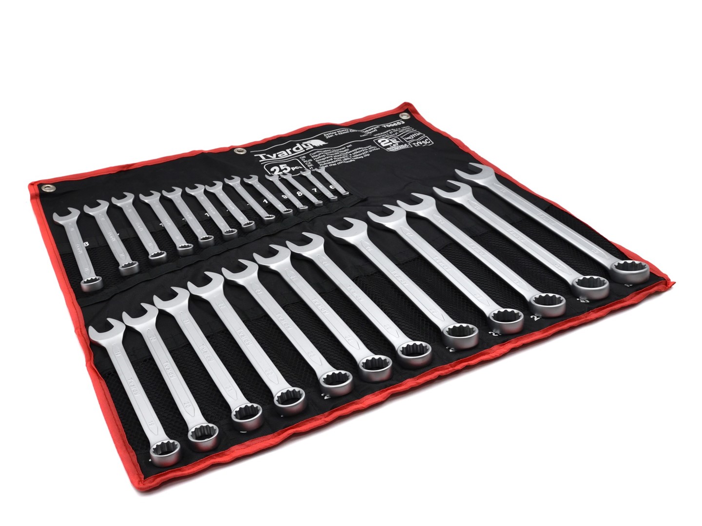 25pcs Combination spanner set  6-32mm, satin, CRV, Cold stamped