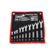 10pcs Combination spanner set  6-19mm, satin, CRV, Cold stamped