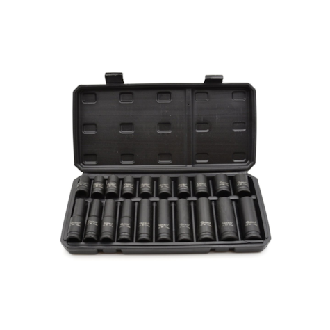 Zestaw nasadek udarowych długich i krótkich 1/2  10-19mm 20szt (10)