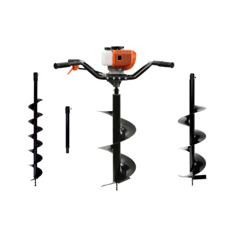 Earth Auger (2 people) + drills(10cm,20cm,30cm) + adaptor 50cm