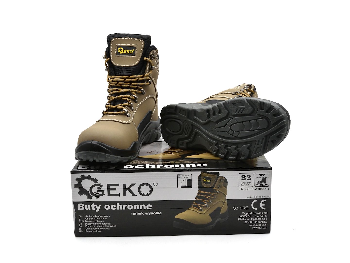 Buty ochronne model nr 7 nubuk wysokie S3 SRC - r. 43 (10) 2