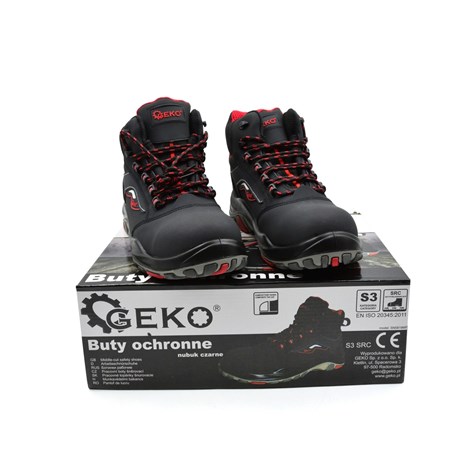 Safety shoes model no. 9 black nubuck leather S3 SRC size 39 - 46