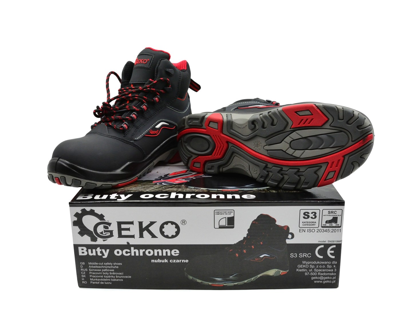 Buty ochronne model nr 9 nubuk czarne S3 SRC - r. 40 (10)