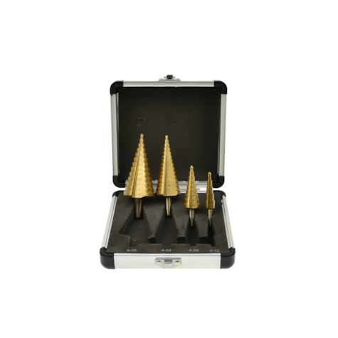 Titanium Step Drill Cone Drill Bits Set (4-12,4-20,4-32,4-39)