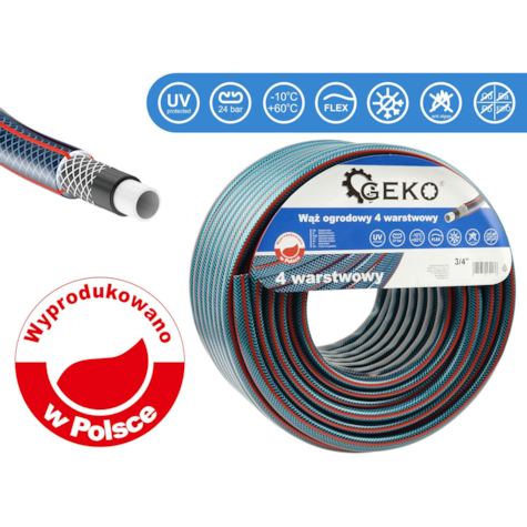 Wąż ogrodowy 4 Warstwowy 3/4  50m GEKO NEW (36)