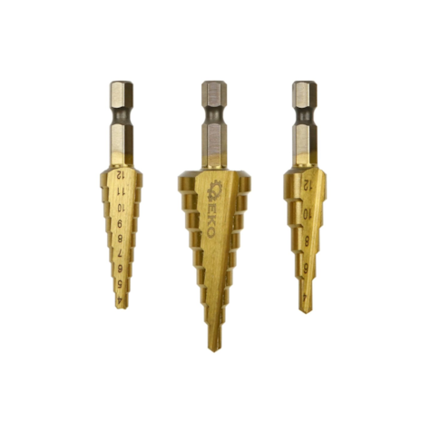 Step drill  set 1/4  hex (3-12,4-12,4-20mm)