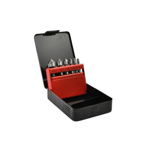 Hss countersink 1/4 hex shank set 6,3-20,5mm 6pcs
