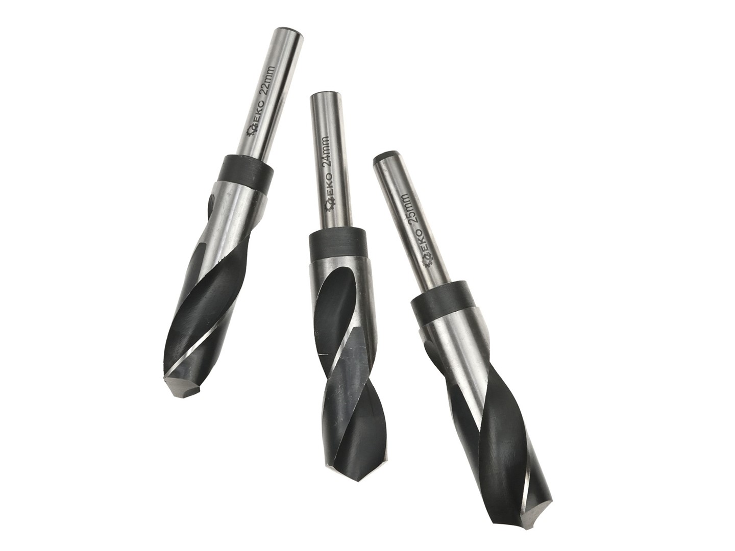 3pcs 22-25mm shank hss twist drill set