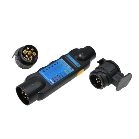 Tester gniazd i wtyczek przyczep + adaptery 13/7 7/13 (50)