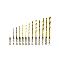 Set of drills 1,5-6,5mm 13pcs hex