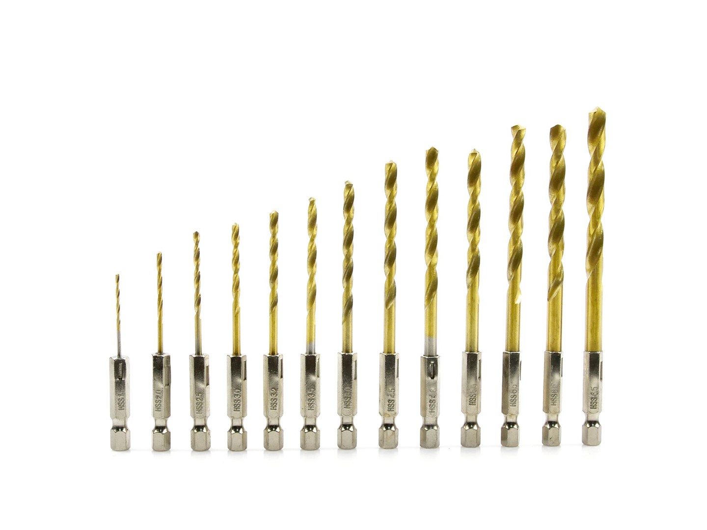 Set of drills 1,5-6,5mm 13pcs hex