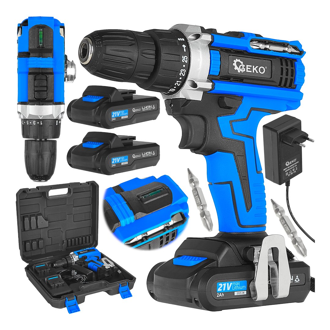 Cordless drill 21V 2xbattery 2ah