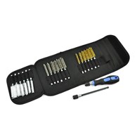 Set of brushes for injector sockets