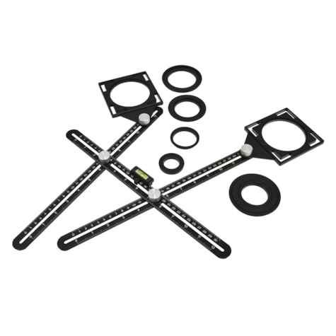 Double head fold ruler for  plate holes