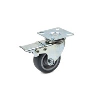 caster wheel swivel plate and top brake  50mm