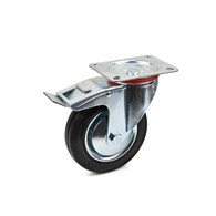 caster wheel swivel plate and brake 160mm