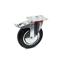 caster wheel swivel plate and brake 200mm